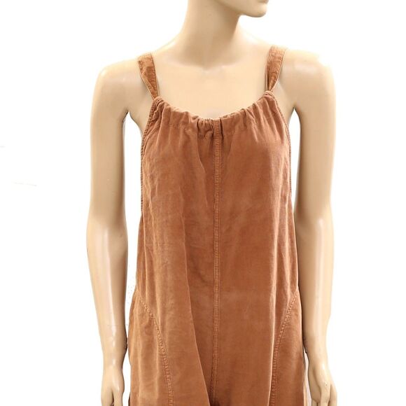 Free People We The Free Freebird Cord Jumpsuit Wide Leg Cotton Cozy S New 284588 - Picture 6 of 8